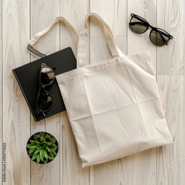 Obraz Empty Tote bag mockup 