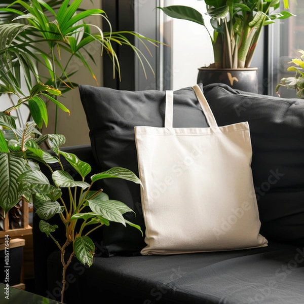 Obraz Empty Tote bag mockup 