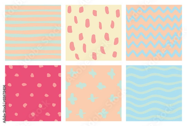 Obraz Seamless doodle background set