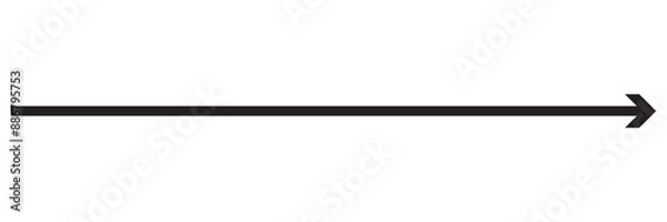 Fototapeta Long arrows icon set. Vector set of trendy long arrows left and right in flat style. Black arrows vector illustration. Icons isolated.Straight long right vector arrow icon.Replaceable vector design
