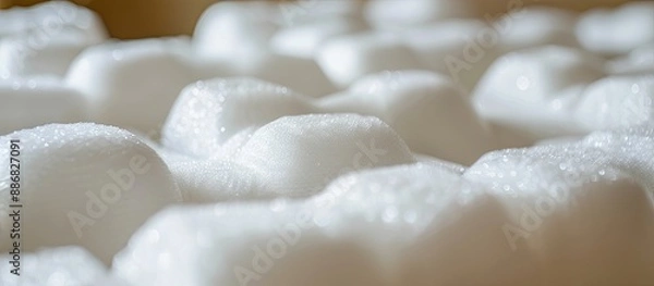 Fototapeta Foam material used for protective packaging with copy space image.