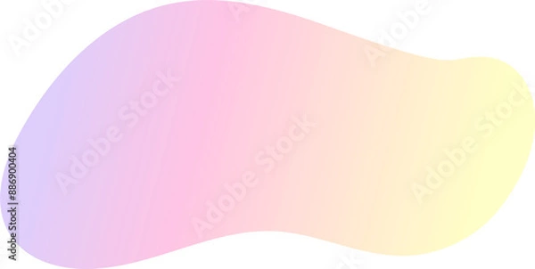 Obraz Abstract gradient shape. Fluid blob with liquid color gradation. Organic irregular watercolor element. Amoeba iridescent holographic design