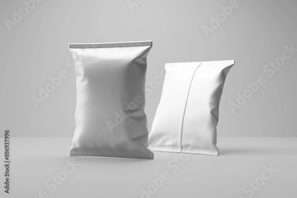 Fototapeta chips bag mockup Blank