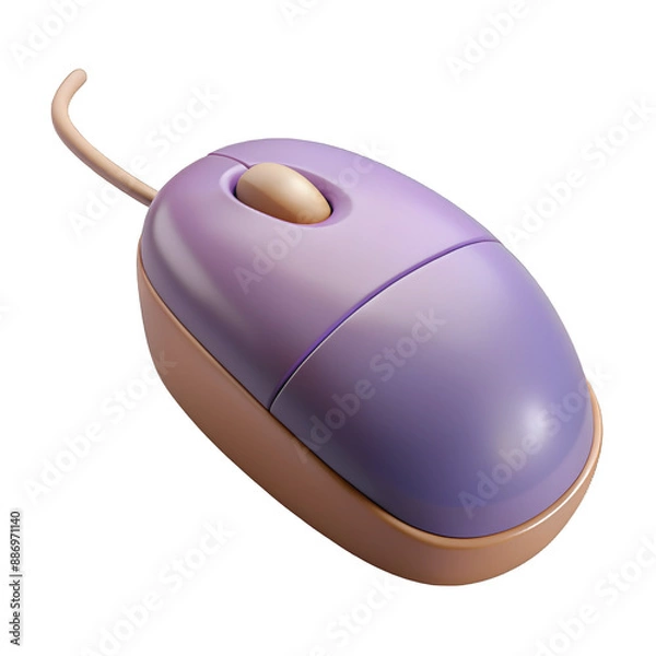 Fototapeta computer mouse isolated on white