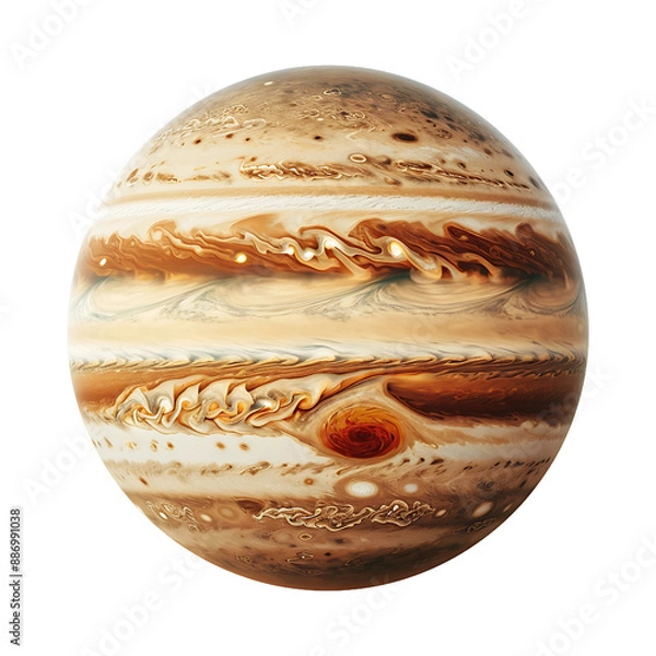 Obraz Jupiter Planet (PNG Cutout) isolated on a transparent background