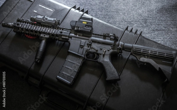 Fototapeta Wojownik ds. Karabinu Assult