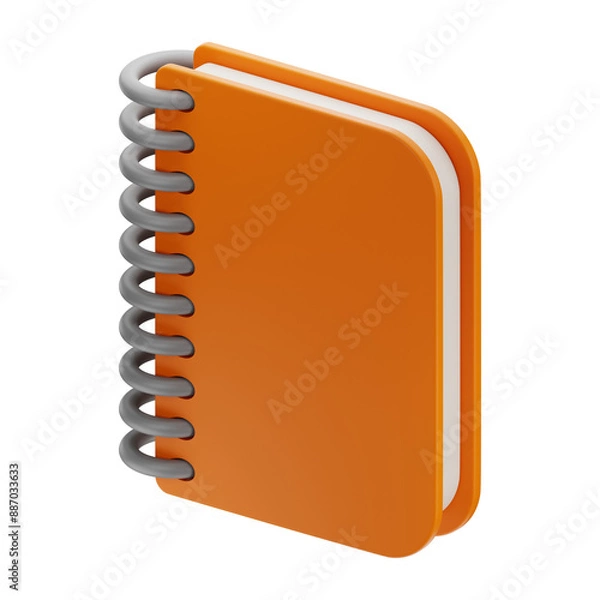 Fototapeta Premium notebook education icon 3d rendering on isolated background