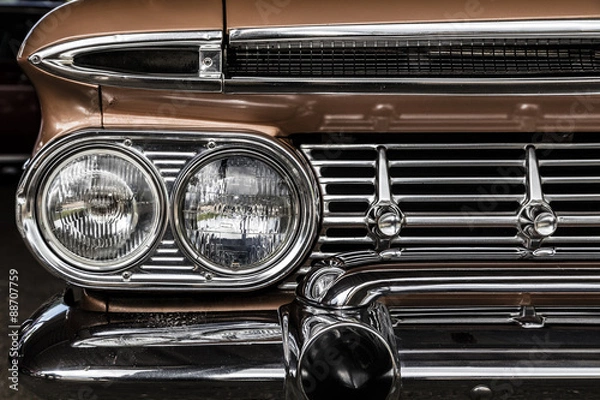 Fototapeta Front detail of a vintage car