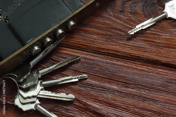 Obraz keys and door lock