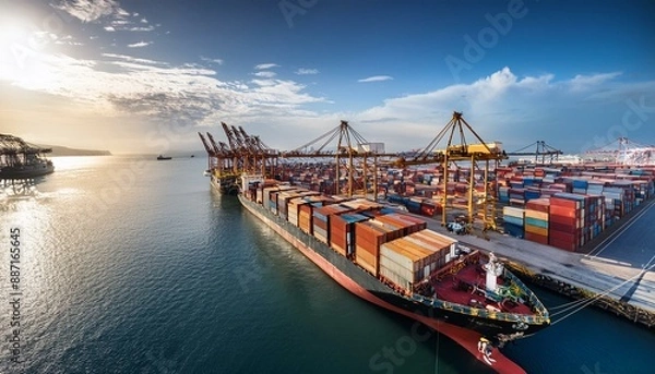 Fototapeta コンテナのある港