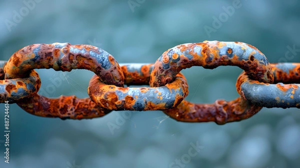 Fototapeta Rusty Chain Links