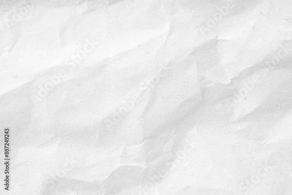 Fototapeta White recycled craft paper texture as background. Grey paper texture.