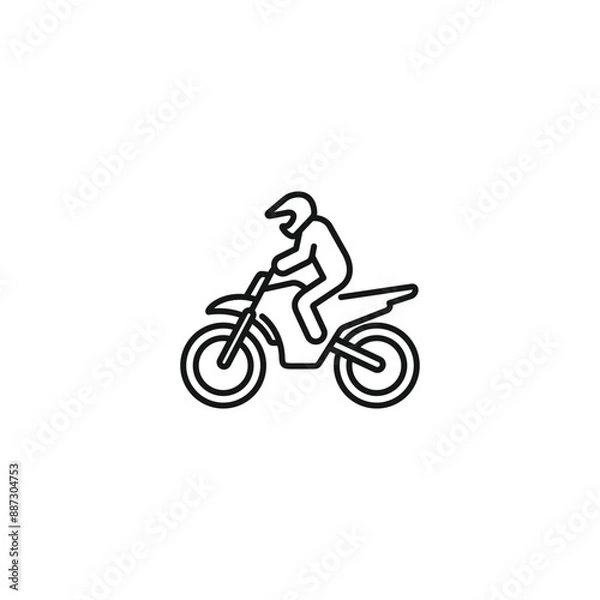 Fototapeta Motorcycle icon vector. EPS 10 editable vector