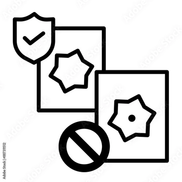 Fototapeta Icon representing prevention of unfair competition.