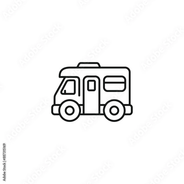 Fototapeta Caravan icon vector. EPS 10 editable vector