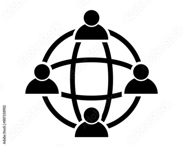 Obraz people network connection icon
