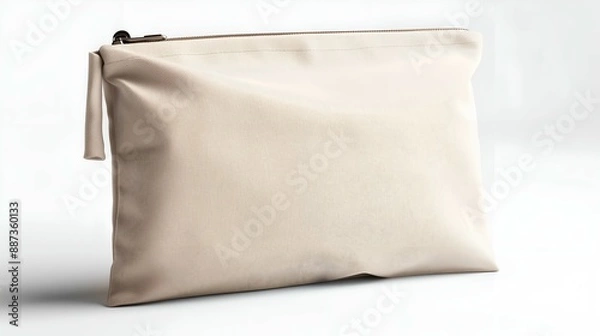 Fototapeta Minimalist Plain Cotton Canvas Pouch for Custom Designs