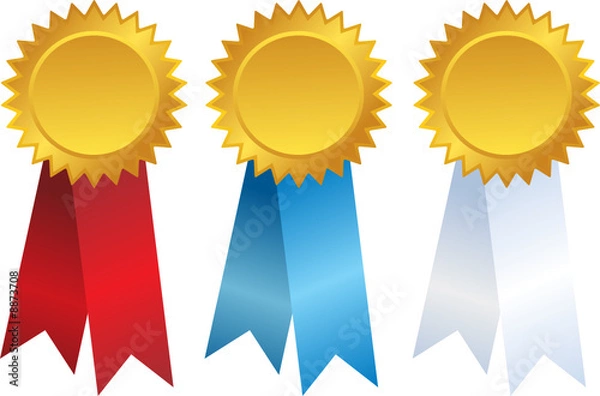 Obraz vector gold award ribbons