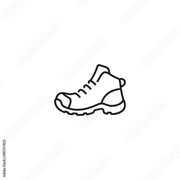 Fototapeta Hiking boot icon vector. EPS 10 editable vector