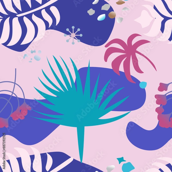 Fototapeta seamless pattern with flowers