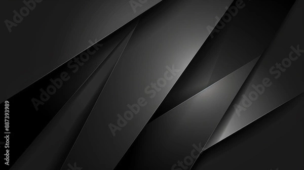 Obraz metal black 3d background.