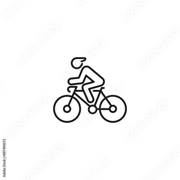 Obraz Bicycle icon vector. EPS 10 editable vector