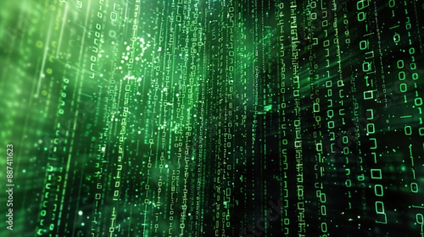 Fototapeta An abstract binary symbol