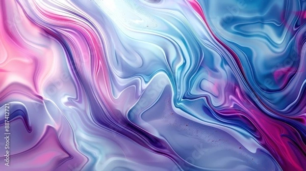 Fototapeta Abstract random color liquid marble background