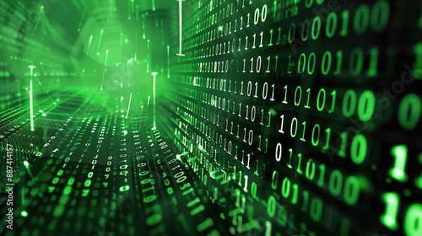 Fototapeta An abstract binary symbol