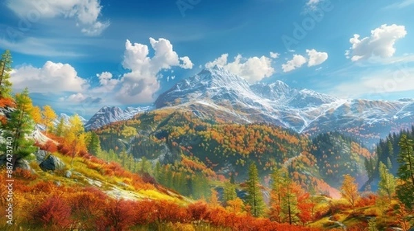 Fototapeta 秋の山