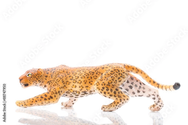 Obraz toy leopard on white