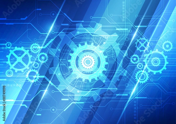 Fototapeta abstract vector future technology engineering background illustration