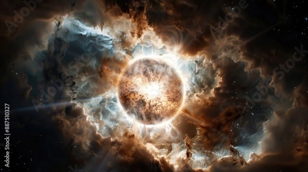 Fototapeta white dwarf star, showing its final stage of stellar evolution