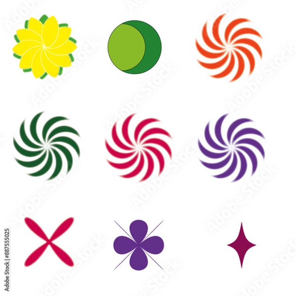 Fototapeta set of icons