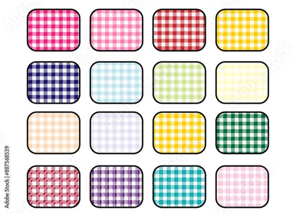 Fototapeta ギンガムチェック柄-1