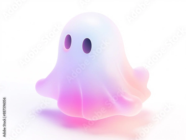 Obraz a pink and white ghost