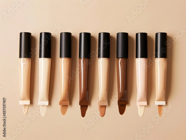 Obraz a row of foundation tubes