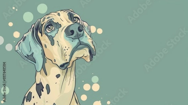 Fototapeta Doodle Great Dane Cute 1 Generative AI