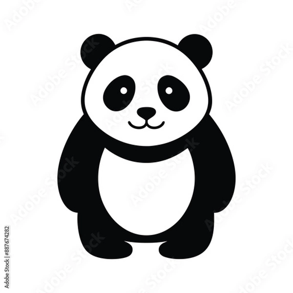 Fototapeta Panda Silhouette Vector illustration 