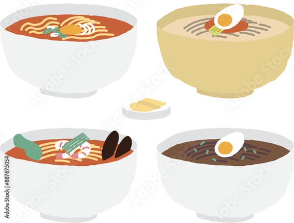 Fototapeta 면요리 음식 식사 