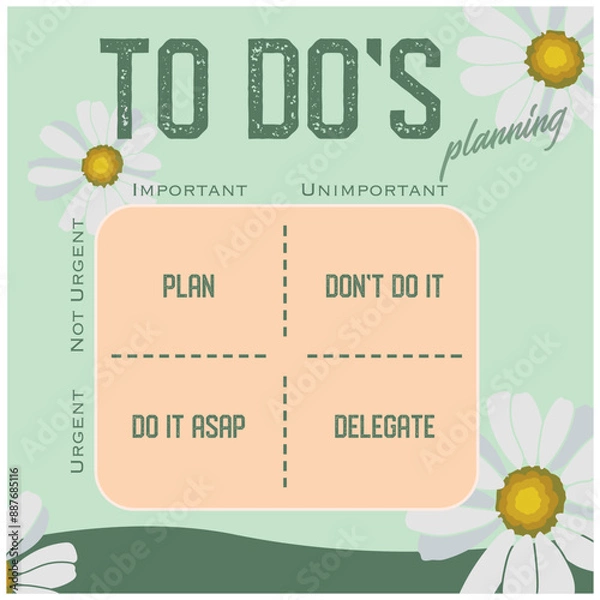 Fototapeta Planning To do's helpful tips in a scheme