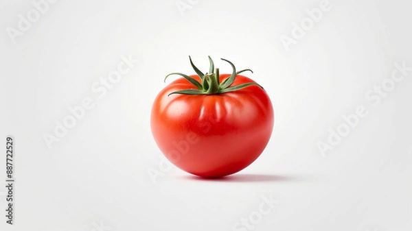 Obraz Tomato clean white background isolated