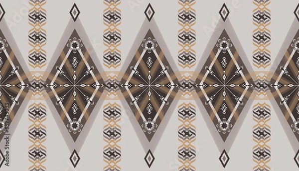 Fototapeta B_9_Fabric Pattern Art_Geometric Tribal Pattern