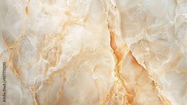 Fototapeta Elegant Light Brown Marble Surface with Natural Veins and Patterns