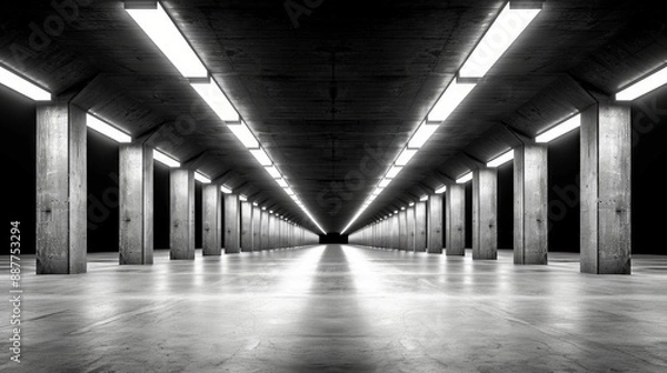 Fototapeta Futuristic and Minimalist Architectural Designs: Staircases and Interior Spaces