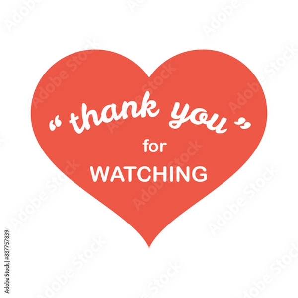 Fototapeta A vibrant end screen design vector with a "Thank You for Watching" message.