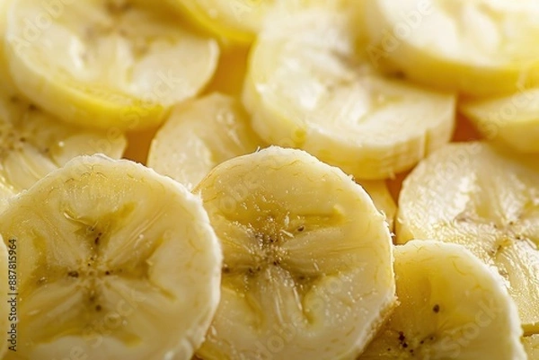 Fototapeta Sliced Bananas Close-Up 