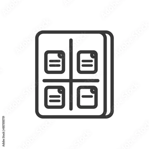 Fototapeta catalogue minimalist line art icon logo symbol icon black color only