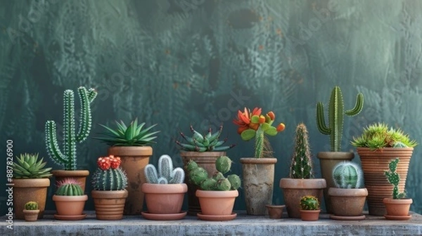 Fototapeta Cacti and other Desert Succulents