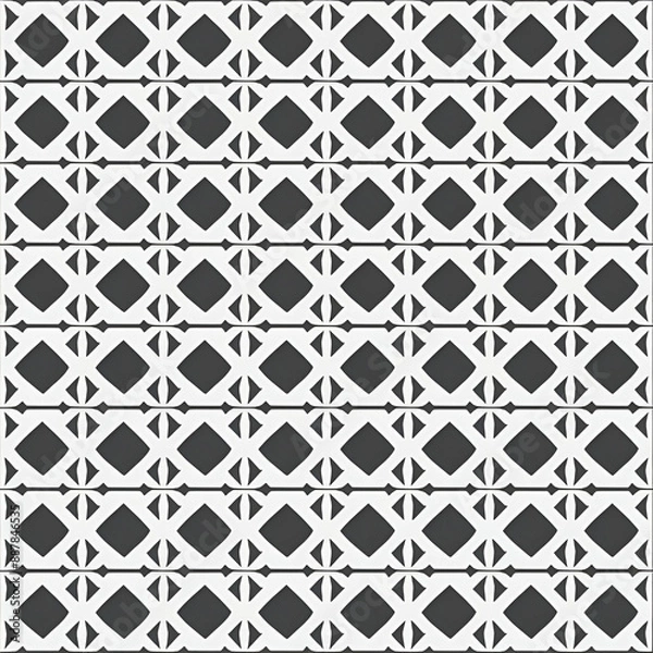 Fototapeta black and white seamless pattern